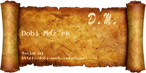 Dobi Márk névjegykártya