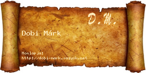 Dobi Márk névjegykártya